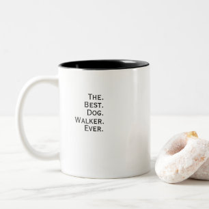 Der beste Hundespazierer ever. Zweifarbige Tasse