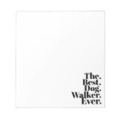 Der beste Hundewanderer aller Zeiten. Notizblock (Vorderseite)
