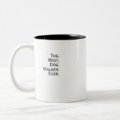 Der beste Hundewanderer aller Zeiten. Zweifarbige Tasse (Links)