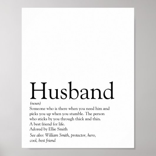 Der beste Husband der Welt - Moderner Spaß Poster (Vorne)