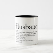 Der beste Husband der Welt - Moderner Spaß Zweifarbige Tasse (Mittel)