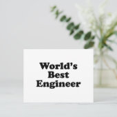 Der beste Ingenieur der Welt Postkarte (Stehend Vorderseite)
