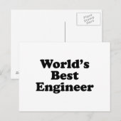 Der beste Ingenieur der Welt Postkarte (Vorne/Hinten)