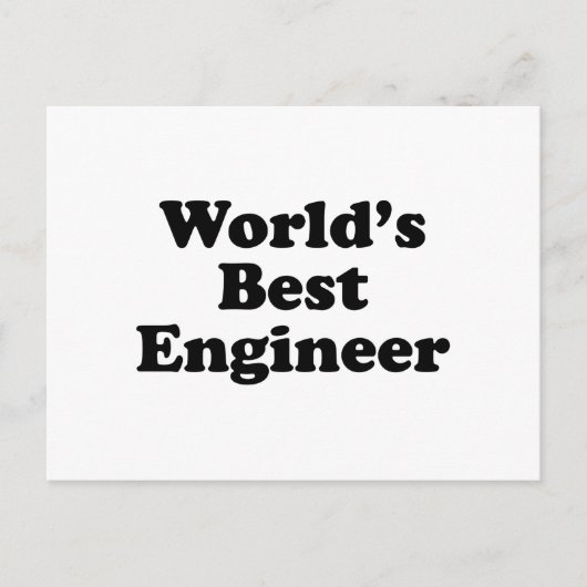 Der beste Ingenieur der Welt Postkarte (Vorderseite)