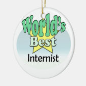 Der beste Internist der Welt Keramik Ornament (Links)