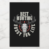 Der beste Jagdbuddy für das Leben Weinetikett (Einzelnes Label)