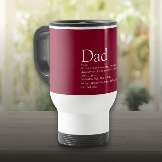 Der beste je Vater Daddy Pater Definition Burgund Reisebecher