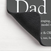 Der beste je Vater Daddy Pater Definition Grau Mousepad (Ecke)