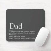 Der beste je Vater Daddy Pater Definition Grau Mousepad (Mit Mouse)