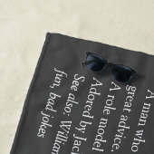 Der beste je Vater Daddy Pater Definition Grau Strandtuch (Beispiel)