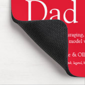 Der beste je Vater Daddy Pater Definition Spaß Rot Mousepad (Ecke)