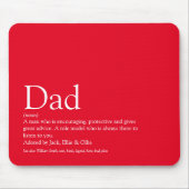 Der beste je Vater Daddy Pater Definition Spaß Rot Mousepad (Vorne)