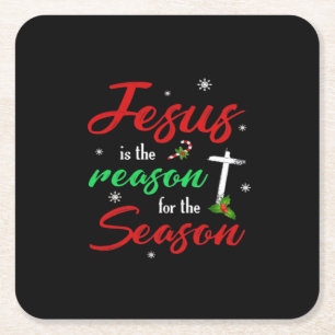 Der beste Jesus ist der Weihnachtsfeiertag der Sai Rechteckiger Pappuntersetzer
