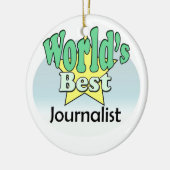 Der beste Journalist der Welt Keramikornament (Links)