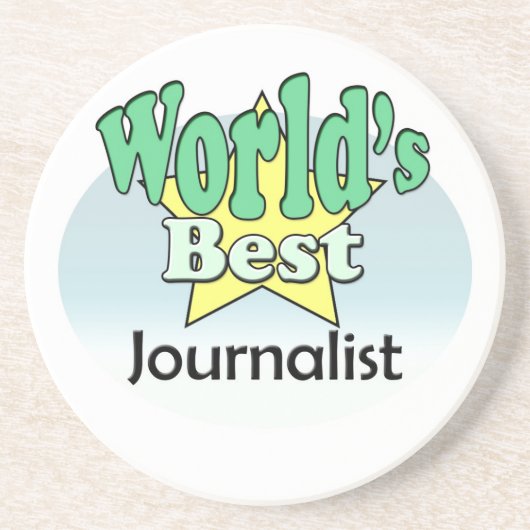 Der beste Journalist der Welt Sandstein Untersetzer (Vorne)