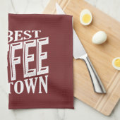 Der beste Kaffee in der Stadt Geschirrtuch (Viertel Falte)