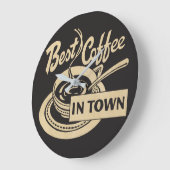 Der beste Kaffee in der Stadt Große Wanduhr (Winkel)