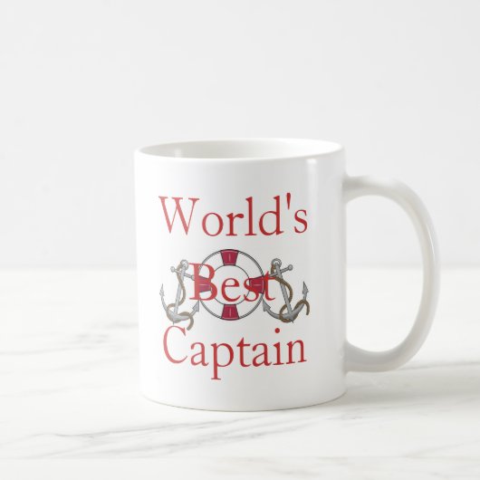 Der beste Kapitän der Welt Kaffeetasse (Rechts)