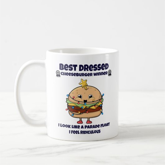 Der beste Käseburger-Gewinner fühlt sich albern Kaffeetasse (Links)