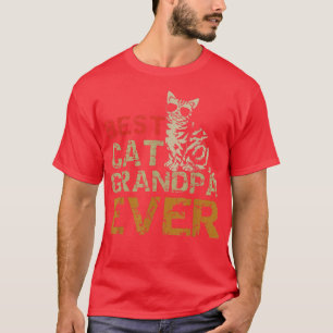 Der beste Katzengroßvater, der je Vintager Vater w T-Shirt