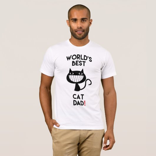 Der beste Katzenpapa der Welt! Fun T - Shirt (Vorne ganz)