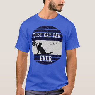 Der beste Katzenpapa je Vintager Retrostil T-Shirt