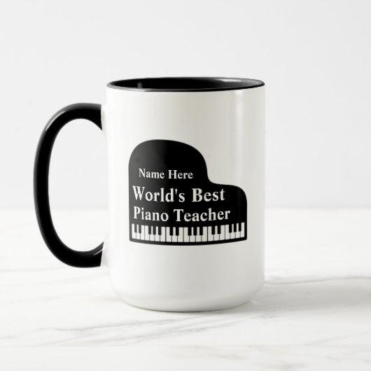 Der beste Klavierlehrer der Grand Piano World Tasse (Links)