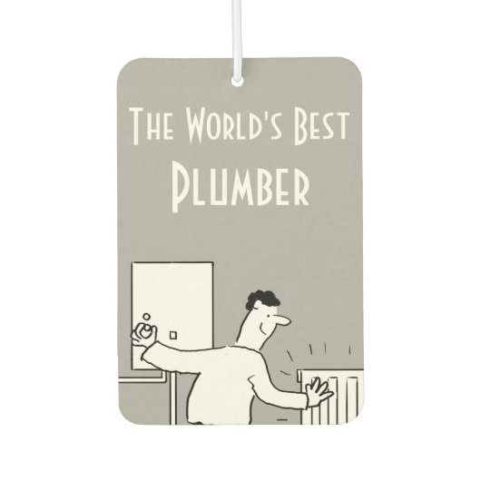 Der beste Klempner der Welt Autolufterfrischer (Vorderseite)