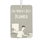 Der beste Klempner der Welt Autolufterfrischer (Rückseite)