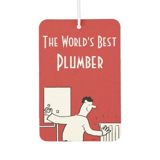 Der beste Klempner der Welt Autolufterfrischer (Vorderseite)
