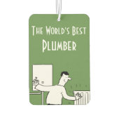 Der beste Klempner der Welt Autolufterfrischer (Rückseite)
