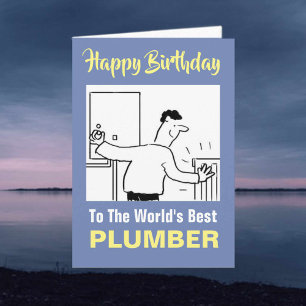 Der beste Klempner der Welt - Herzlichen Glückwuns Karte