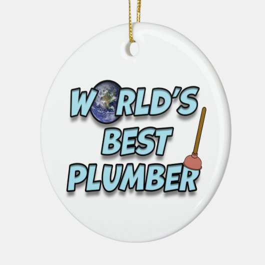 Der beste Klempner der Welt Keramik Ornament (Links)
