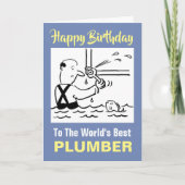 Der beste Klempner des Wortes - Happy Birthday Karte (Vorderseite)