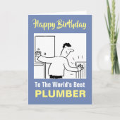 Der beste Klempner des Wortes - Happy Birthday Karte (Vorderseite)