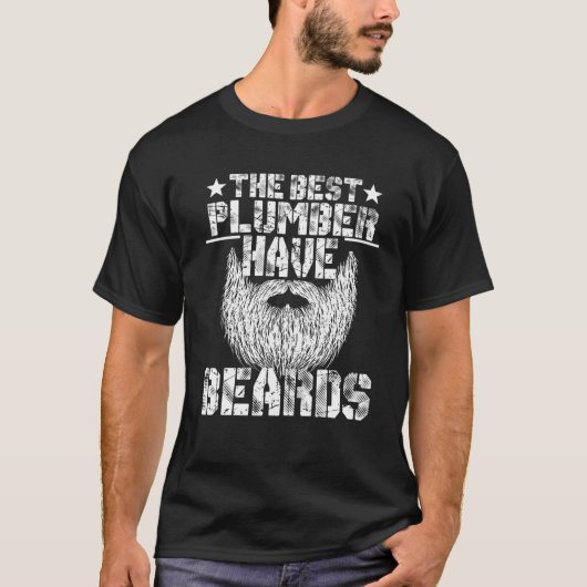 Der beste Klempner hat Bärte - Funny Beard Mans T-Shirt (Vorderseite)