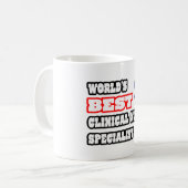 Der beste klinische Krankenpfleger der Welt Kaffeetasse (Vorderseite Links)