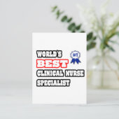 Der beste klinische Krankenpfleger der Welt Postkarte (Stehend Vorderseite)