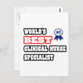 Der beste klinische Krankenpfleger der Welt Postkarte (Vorne/Hinten)