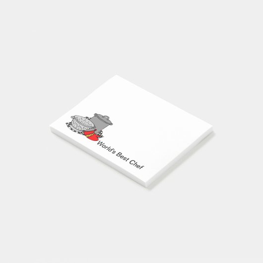 Der beste Koch der Welt Post-it Klebezettel (angewinkelt)