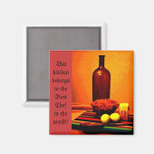 Der beste Koch im Weltmagnet Magnet (Vorderseite/Rückseite)