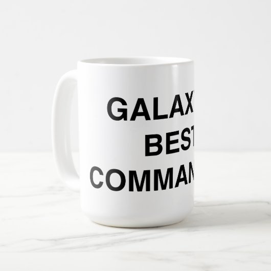 Der beste Kommandant der Galaxie Kaffeetasse (Vorderseite Links)