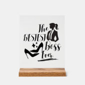 Der beste Lady Boss Acrylschild (Vorderseite)