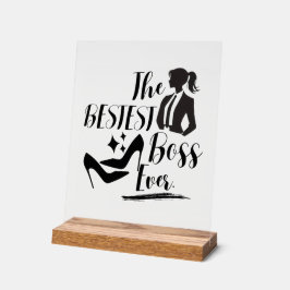 Der beste Lady Boss Acrylschild