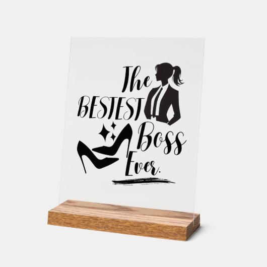 Der beste Lady Boss Acrylschild (Winkel)
