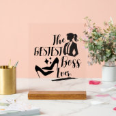 Der beste Lady Boss Acrylschild (Hochzeit)