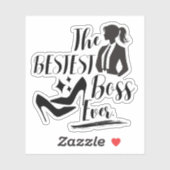 Der beste Lady Boss Aufkleber (Blatt)