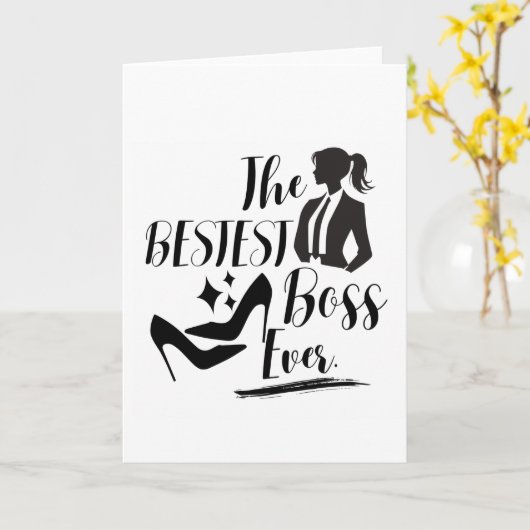 Der beste Lady Boss Karte (Gelbe Blume)