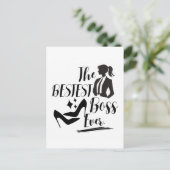 Der beste Lady Boss Postkarte (Stehend Vorderseite)