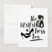Der beste Lady Boss Postkarte (Vorne/Hinten)